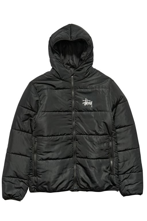 Stussy Mens Graffiti Lightweight Puffa Jackets Black - FOXRT4361